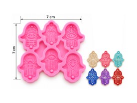 Molde silicona 6 manos de Fatima chicas